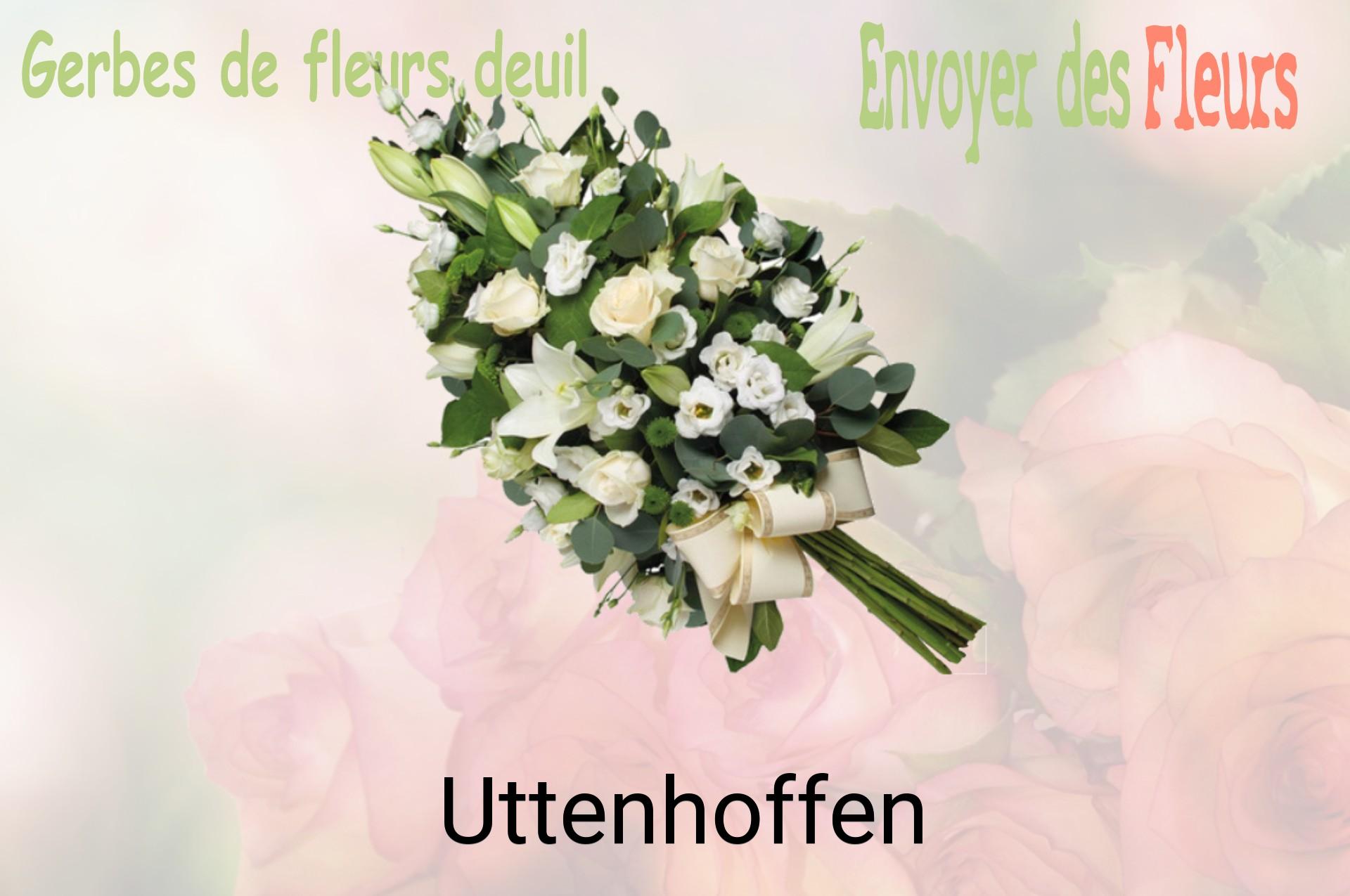 Gerbe de fleurs de deuil livrée à Uttenhoffen